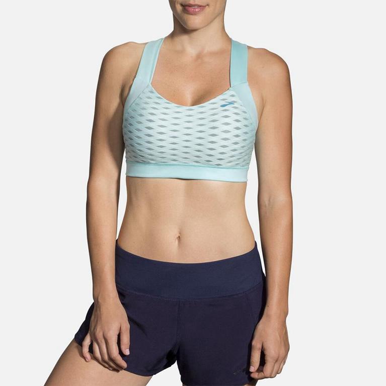 Brooks Womens Uplift Crossback Running Bra - Blue (352849-QNH)